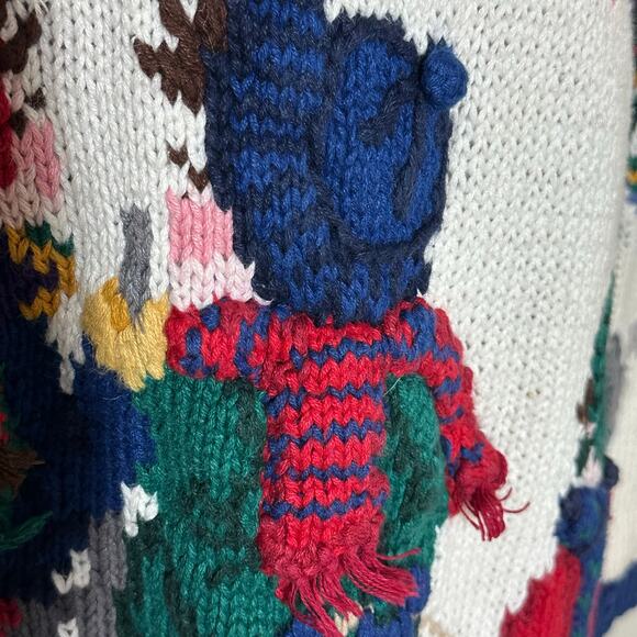 Vintage Signatures by Northern Isles Snowman Hand Knitted Sweater Sz L - Picture 9 of 15